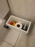 Compact White Bathroom Storage Cabinet