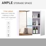 Wall-Mounted Mirror Cabinet with Adjustable Shelf