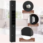 COSTWAY Slim Bathroom Storage Cabinet - Black