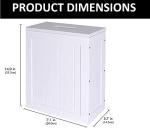 Compact White Bathroom Storage Cabinet