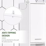 Slim Tall Bathroom Storage Cabinet with Cupboard