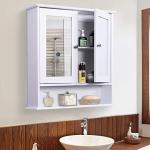 Wall-Mounted Bathroom Cabinet with Mirror and Shelves