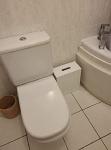 Compact White Bathroom Storage Cabinet