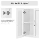 Stylish White Wall-Mounted Bathroom Cabinet with Shelves