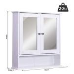 Wall-Mounted Bathroom Cabinet with Mirror and Shelves