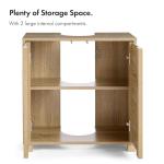 Oak Wood Under Sink Bathroom Storage Cabinet