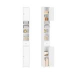 Slim Freestanding Bathroom Cabinet with Adjustable Shelves