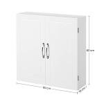 VASAGLE Cloud White Wall-Mounted Bathroom Cabinet