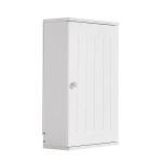 White Wall-Mounted Bathroom Storage Cabinet with Shelf