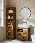 VASAGLE Rustic Brown Under Sink Bathroom Cabinet