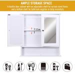 Wall-Mounted Bathroom Cabinet with Mirror and Shelves