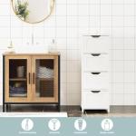 eSituro 4-Drawer Bathroom Storage Cabinet in White