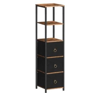Tall Corner Storage Cabinet with 3 Drawers