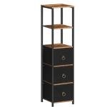 Tall Corner Storage Cabinet with 3 Drawers