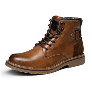 Bruno Marc Classic Brown Boots for Men, Size 9