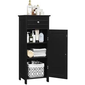 Stylish Black Freestanding Bathroom Storage Cabinet