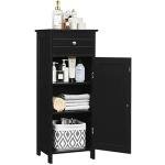 Stylish Black Freestanding Bathroom Storage Cabinet