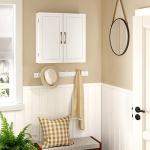 VASAGLE Cloud White Wall-Mounted Bathroom Cabinet