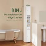 Slim Freestanding Bathroom Cabinet with Adjustable Shelves