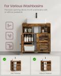 VASAGLE Rustic Brown Under Sink Bathroom Cabinet