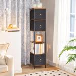 Tall Corner Storage Cabinet with 3 Drawers