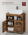 VASAGLE Rustic Brown Under Sink Bathroom Cabinet