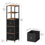 Tall Corner Storage Cabinet with 3 Drawers