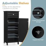 Stylish Black Freestanding Bathroom Storage Cabinet