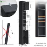 Tall Freestanding Storage Cabinet with Adjustable Shelves