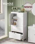 VASAGLE White Bathroom Storage Cabinet with Drawers