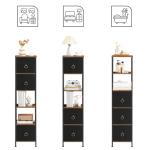 Tall Corner Storage Cabinet with 3 Drawers