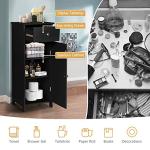 Stylish Black Freestanding Bathroom Storage Cabinet