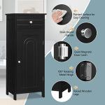 Stylish Black Freestanding Bathroom Storage Cabinet