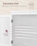 VASAGLE White Bathroom Storage Cabinet with Drawers