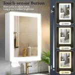 LED Bathroom Mirror Cabinet with Touch Sensor