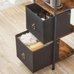 Tall Corner Storage Cabinet with 3 Drawers