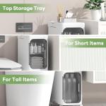 Slim Waterproof Bathroom Trolley with Wheels