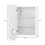 Wall-Mounted Bathroom Mirror Cabinet with Shelf