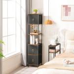 Tall Corner Storage Cabinet with 3 Drawers