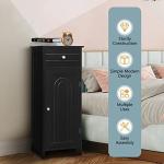 Stylish Black Freestanding Bathroom Storage Cabinet