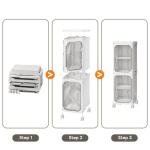Slim Waterproof Bathroom Trolley with Wheels