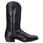 Men's Black Embroidered Cowboy Boots, Slip-On Style
