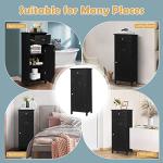 Stylish Black Freestanding Bathroom Storage Cabinet