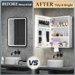 LED Bathroom Mirror Cabinet with Touch Sensor