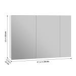 Large Wall-Mounted Bathroom Mirror Cabinet with Storage