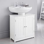 White Wooden Under Sink Bathroom Storage Cabinet