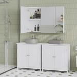Large Wall-Mounted Bathroom Mirror Cabinet with Storage