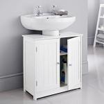White Wooden Under Sink Bathroom Storage Cabinet