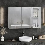 Large Wall-Mounted Bathroom Mirror Cabinet with Storage