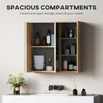 HOMCOM Wall-Mounted Bathroom Mirror Cabinet with Storage